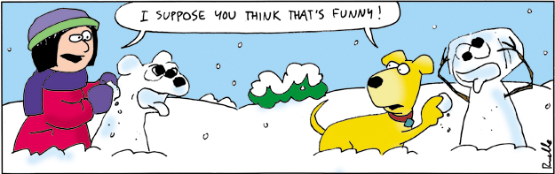 snow dog comic cartoon