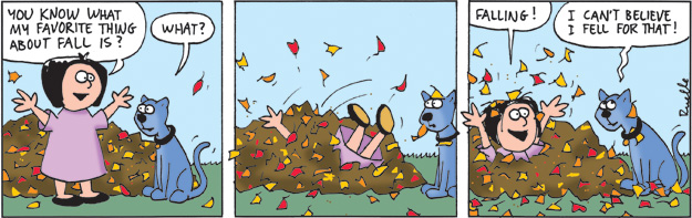 leaf pile comic cartoon